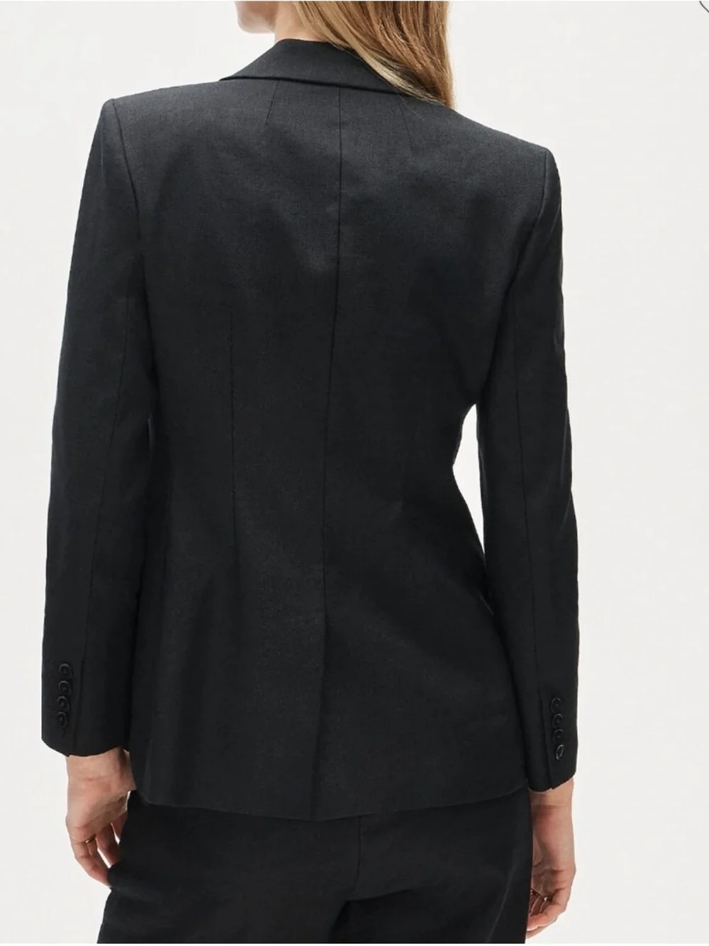 NEW J. Crew Margeaux blazer in Black stretch linen blend CS639 size 6 Petite